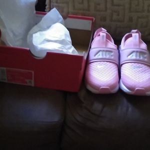 Pink and silver Nike Sneakers for girls size 2